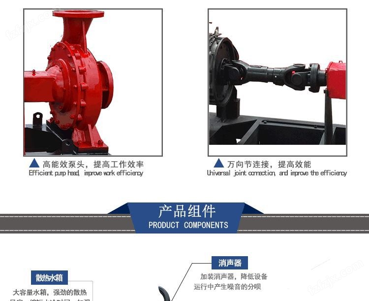 厂家直销XBC-IS柴油机消防泵组卧式应急高扬程救援柴油驱动消防泵示例图13